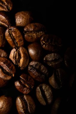 Coffee beans close up. Lots of coffee beans.