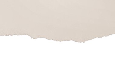 Ripped beige paper. Nude. Contrast. isolated.