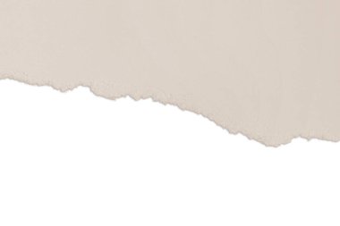 Ripped beige paper. Nude. Contrast. isolated.
