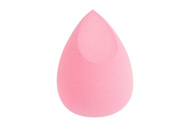 Makeup sponge pink on white background, Beauty blender isolated on white background. Bright sponges for cosmetics. Makeup products. Beauty concept.