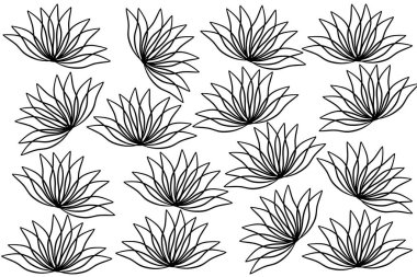 seamless pattern of flowers in black, on a white backgroundseamless pattern of flowers in black, on a white background
