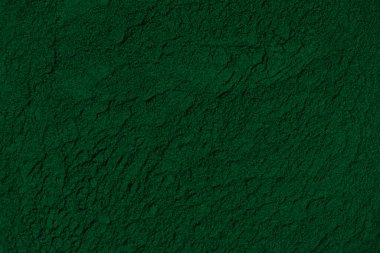 Zeytinyağı tozu. Yakın plan. Yukarıdan bak. Zeytinyağı, süper yiyecek, biyokatkı maddesi. Yeşil. Eko