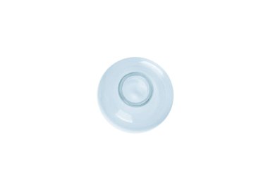 Konik şişede mavi cam yok. Yukarıdan bak. izole.