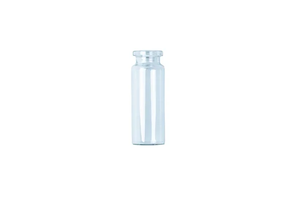 Lege Kleine Blauwe Glazen Pot Een Lichte Ondergrond Zicht Van — Stockfoto