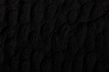 Sülfür tozu, toprak, gölgeler, doku. Derin karanlıktan soyut korkuya, koyu renk soyut doku arka plan, koyu beton zemin veya eski grunge arka plan.