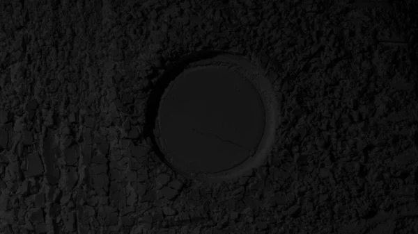 Textura Negra Fondo Oscuro Arena Polvo Carbón Olas Líneas Círculos —  Fotos de Stock