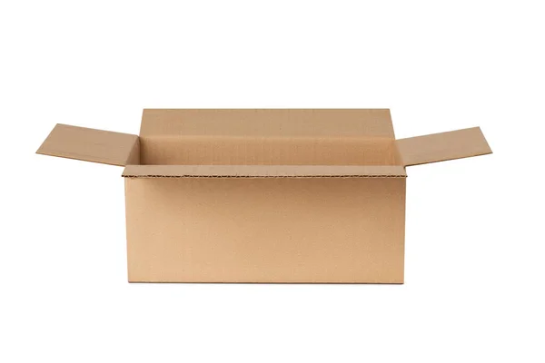 Kartónová Krabice Doručení Balíky Izolováno Bílém Pozadí — Stock fotografie