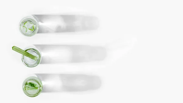 Органическая Косметика Натуральная Косметика Биотопливо Водоросли Естественная Зеленая Лаборатория Эксперименты — стоковое фото