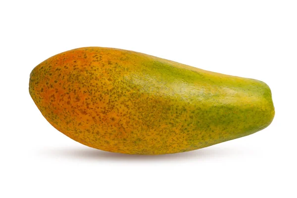 Papaya Buiten Een Witte Achtergrond — Stockfoto
