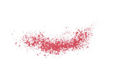 Yanak ve yüzü kızarmıştı. Beyaz arkaplanda pembe allık dokusu. 