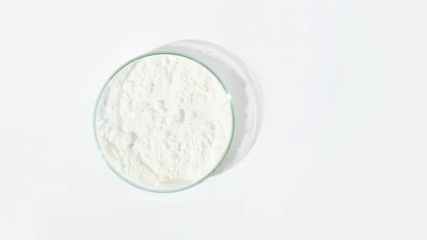 Polvo Blanco Una Placa Petri Cocaína Cannabinoides Polvo Medicinal Antibióticos —  Fotos de Stock
