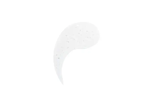 Egy Gyönyörű Elmosódott Csepp Átlátszó Gél Textúra Fehér Alapon — Stock Fotó