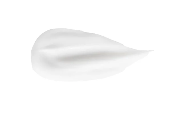 Uma Mancha Nata Cosmética Branca Sem Sombras Contexto Branco Isolados — Fotografia de Stock