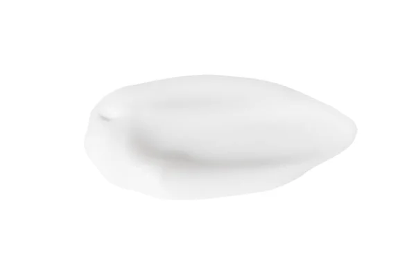 Μια Κηλίδα Λευκής Καλλυντικής Κρέμας Χωρίς Σκιές Λευκό Φόντο Μεμονωμένα — Φωτογραφία Αρχείου