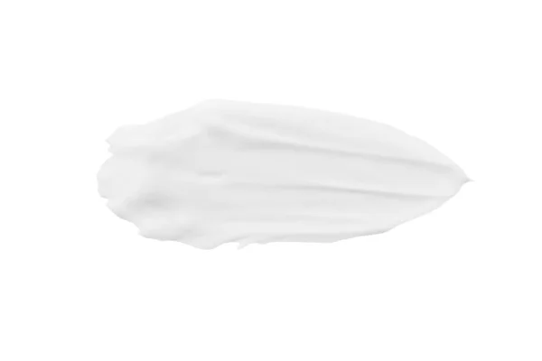 Smear White Cosmetic Cream Shadows White Background Isolated — Stock Photo, Image