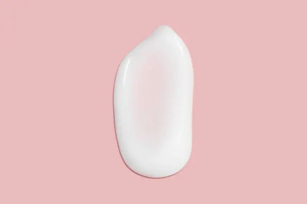 Een Scheutje Cosmetische Crème Licht Glad Oppervlak Textuur Van Smeerbare — Stockfoto