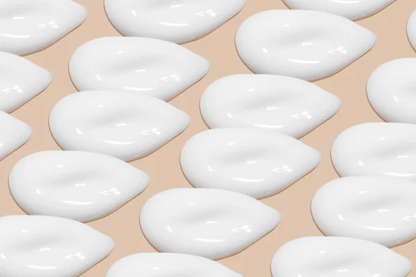 米色背景上的一组白霜笔划 — 图库照片