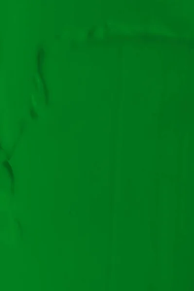 Textura Vazante Tinta Verde Tinta Borrada Uma Cor Verde Líquido — Fotografia de Stock