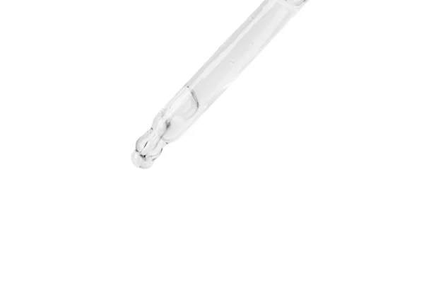 Leaking Transparent Gel Pipette Isolated White Background — Stock Photo, Image