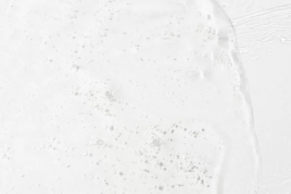 Die Textur Des Serums Oder Gels Transparente Creme Mit Blasen — Stockfoto