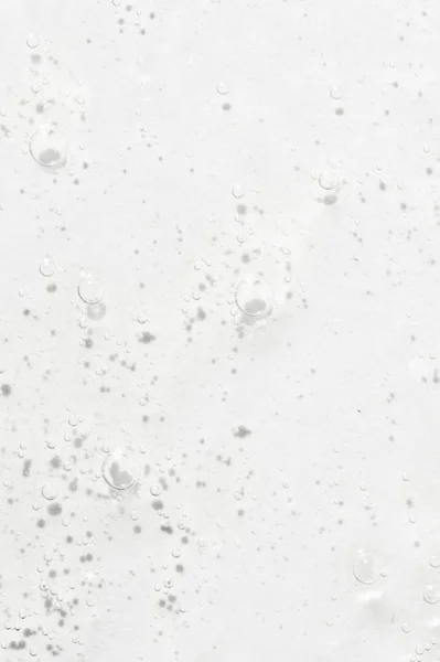 Textuur Van Het Serum Gel Transparante Crème Met Belletjes Achtergrond — Stockfoto