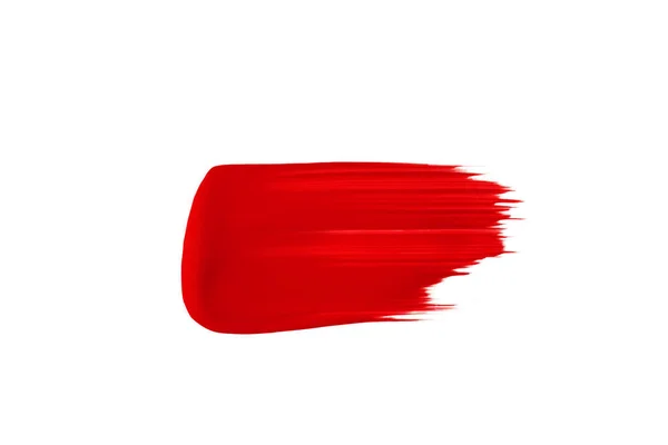 Soupçon Peinture Rouge Sur Fond Blanc — Photo