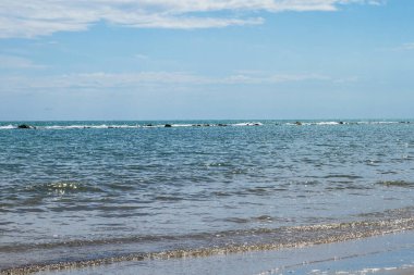 Deniz Burnu. Deniz ve gökyüzü. Denizde Ufuk