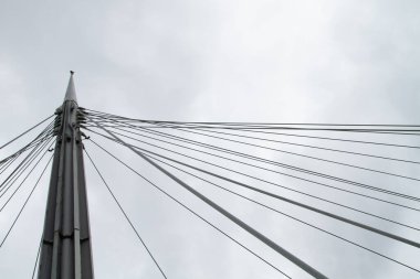 Gökyüzüne karşı Heather ile bir köprü tutucu.