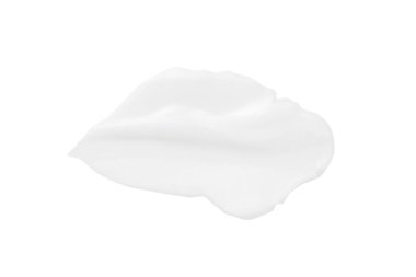 Beyaz arka planda beyaz krema lekesi.