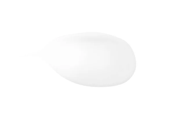Мазок Белого Крема Белом Фоне — стоковое фото