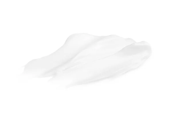 白い背景に白いクリームのスミア — ストック写真