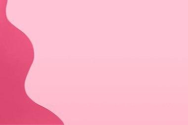 Şekil elementlerle kağıt pembe arkaplan.