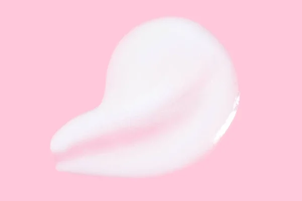 Smear Greasy Cream Pink Background — Stock Photo, Image
