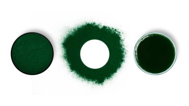 Zeytinyağı tozu. Zeytinyağı suda sulandırılmış. Bir petri kabında, bir çeşit salyangoz çözeltisi. Daire şeklinde dağılmış toz bulutu. Zeytinyağı, süper yiyecek, biyokatkı maddesi. Yeşil. Eko