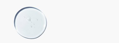 Beyaz arka planda şeffaf jel. Boş boşluk