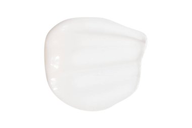 Beyaz arka planda bir krem lekesi