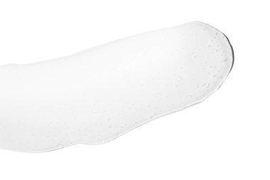 Bir sürü temiz jel, serum. Boş şeffaf bir arkaplanda.