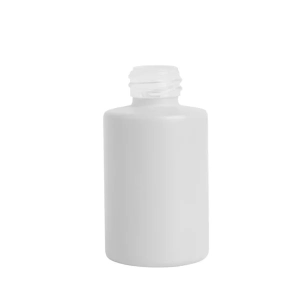White Cosmetic Jar Lid White Background — Stock Photo, Image