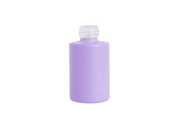 Pot Cosmétique Violet Sans Couvercle Sur Fond Blanc — Photo
