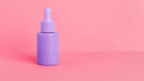 Cosmetische Pot Roze Achtergrond Achter Transparant Glas — Stockfoto