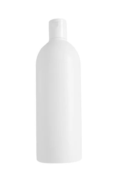 Witte Cosmetische Fles Een Witte Achtergrond — Stockfoto