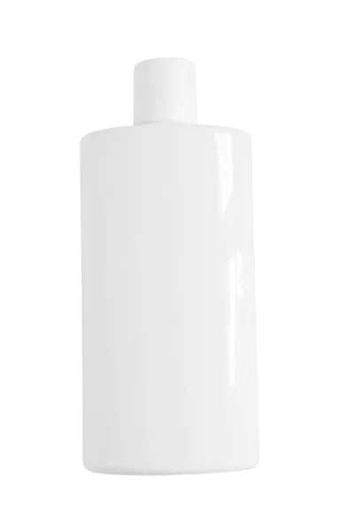 Witte Cosmetische Fles Een Witte Achtergrond — Stockfoto