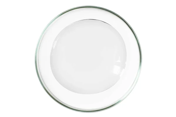 培养皿在空旷的背景上被隔离 透明凝胶的涂片 培养皿中的血清 — 图库照片