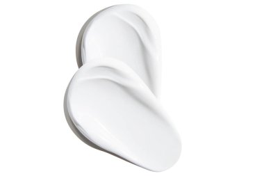 Boş bir arka planda güzel beyaz krem kokusu. izole