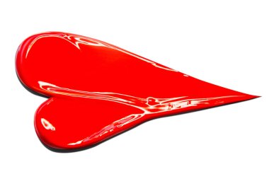 Parlak kırmızı boya lekesi. Leke kırmızı..