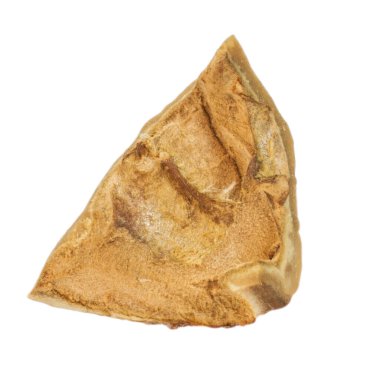 Ceviz kabuğu. Alanın derinliği. İzole edilmiş. Boş bir arkaplanda.