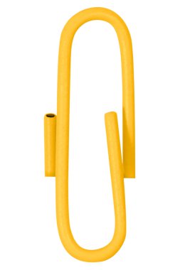 Boş bir arkaplanda sarı ataç.