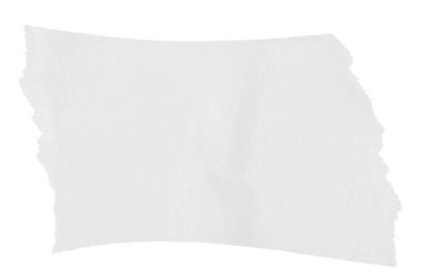 Boş bir arkaplanda beyaz bir bant parçası.