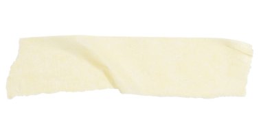 Boş bir arkaplanda sarı bir bant parçası.