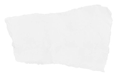 Boş bir arkaplanda buruşmuş beyaz bir kağıt parçası..
